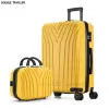 Luggage Travel suitcase with spinner wheels Women trolley luggage set 20 inch carry on suitcase 29''highcapacity zip aluminium frame