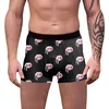 Underpants Men'S Underwear Valentines Day Sexy Red Lips Print Boxers Underpant Classic Low Waist Stretchy Panties Home Sleepwear