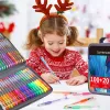 Stylos NOUVEAUX cadeaux de Noël Gel Pens Set 12/24 100 Colore Gel Pen Tip Glitter Gel stylos avec toile Sac Kids Adults Coloring Livres