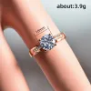 Bands Huitan Nieuw ontworpen trouwringen Damesring met AAA Cubic Zirconia Simple and Classic Proposal Engagement Eternity Sieraden