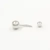 Jewelry 925 sterling silver belly Bar Double ball Navel Rings Barbell body piercing jewelry