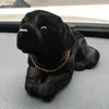 Decoratieve beeldjes Labrador bobbleheads voor autodashboard dobberen dobberen hoofdhonden decoratie hars bureaublad ornament standbeeld voertuig bureau