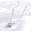 Pendants Smyoue 2CT 1CT Test passé Moisanite Diamond Pendant pour les femmes Classic Trendy 925 Bijoux en argent sterling Brilliant Halo cadeau