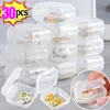 Jewelry Pouches Flip Portable Mini Clear Plastic Storage Box Container Holder Earrings Small Boxes Packaging Display Case