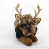 Vêtements pour chiens costume de cerf cerf chapeau animal de compagnie bandeau de chat accessoires de vacances de Noël