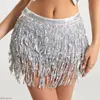 Sexy Women Belly Dance Hip Tutu Skirt Scarf Wrap Belt Glitter Sequins Tassel Hipscarf Sundress Costume Fringe Outfit 240419