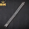 The Bling King 20mm Miami Prong Cuban Link Armband 3 Row Full Iced Out Rhinestones 7Inch 8inch Armband Mens Hiphop Jewelry 21060318f