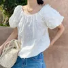 Blouses pour femmes Gypsylady French Chic Emblorisery Blouse Shirt Off the épaule Summer Cotton Sexy Vocation Femme Madies Tops décontractés