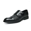 Scarpe casual Business maschile maschile formale in pelle nera oxford abito da sposa classico monaco di grandi dimensioni 38-48