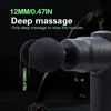 Portable Fascia Gun Impact Muscle Massage Body Back Hammer Fitness Training Assistant Device USB Charging Black 240408