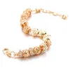 Charm Bracelets CHICVIE Gold Color Crystal Glass Bead Bracelet For Women Beads Charms Jewelry Making Custom DIY SBR170008