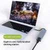 Hubs Splitter Adapter Docking Hub Connettività senza sforzo 8in1 Stazione di docking USB per trasmissione dati ad alta velocità Hub Typec