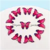 Charms Fashion Colorf Butterfly Clasp Diy Pendants Jewelry Accessories Alloy Drip Oil Keychain Drop Delivery Findings Compone Dhgarden Dh9Pt