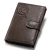 Wallets Cowskin Passport Holder Travel Wallet for Men Genuine Leather Male Passport Cover Pouch ID Credit Card Case Huge Capacity