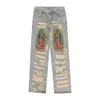 Jeans holgados de Y2K desgarrados Fashion Fold Unisex Hip Hop Streetwear para hombres Jean Man Pantalones Pantalones de pantalones 240417
