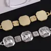 Letter Design Armband Diamond Armband 18K Gold Armband Women Luxury Designer Bangle Armband Fashion Jewelry