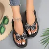 Slippers vrouwen flip flop zomer sandalen zoete boog knoop wolk lage hak casual witte hakken strand huis flats zachte luxe badkamer badkamer