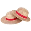 Anime kostymer luffy cosplay apa d luffy come röda väst shorts hatt rep anime outfit vuxna män för hallown party y240422