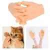 Toys Cat Interactive Funny Gesture Toys Mini MultiStyle Teasing Cat Plastic Finger Human Fake Hand Gloves Pet Toys Supplies