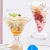 Transparante crème Acryl Populair ijszandkristal PC Plastic Dessert Salad beker