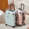 Luggage New Arrival Luggage 24 Inch Trolley Box Men's Women Aluminum Frame Universal Wheel Large Capacity Password Travel Case Suitcase