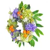 Decoratieve bloemen levendige krans Hydrangea bloem kunstmatige langdurige kerstslinger voor huisdecoratiedeur