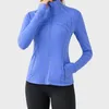 Fashion Womens Yoga Coat Seltshirt Tops Obiti da palestra Outfit Fitness Jackets che corre sport Active abbigliamento Solido zip up nero