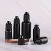 Storage Bottles 100Pcs 5ML 10ML 15ML 30ML Black PE Plastic Dropper Bottle Empty E Liquid Squeeze Vials With Childproof Cap And Fine Tips