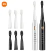 Heads Xiaomi New Ultrasonic Electric Toothbrush ABS IPX7 Waterproof Rechargeable Tooth Brushes Soft Bristles Whitening Tooth Brush