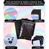 Black Smell Proof Mylar Bags Resealable Odor Proof Bags Earrings Ring Nail Jewelry Phone Case Cosmetic Storage Holographic Packaging