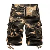 Shorts de fret masculin Camouflage de mode d'été Multi-poche Homme Shorts décontractés Pantalones Cortos Men Casual Loose Wear 240416