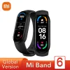 Braccialetti versione globale Xiaomi Mi banda 6 AMOLED Schermo ossigeno Fitness Fitness Traker Frequenza cardiaca 5 atm impermeabile intelligente