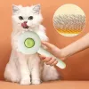 Husbrytande husdjurskam kattkam Petborste OneButton Hair Remover Pet Selfcreaning Needle Comb Cleaning Supplies