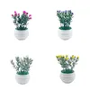 Fleurs décoratives mini plantes artificielles bonsaï fausse fleur fleur verte petit pot de bureau simulé en pot ornements pour décoration de jardin à la maison
