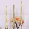 Mindre polljus Long Creative 4 st/set avsmalnande spiral Twisted Dinner Table Candles Wax Thread Home Decoration s