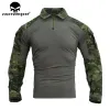 티셔츠 Emersongear G3 전술 전투 Tshirts 사냥 에어 소프트 탑 Muliticam Long Sleeve Mens 군용 군용 Camoflage T Shirts MCBK