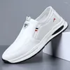 Casual Shoes 2024 Fashion British Style Thick Sole Men's Loafers Spring Autumn Designer Slip-on Soft Leather Sneakers