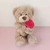 Animal Promotional Soft Doll Custom Toy Plush Valentines Day Bear with Rose Flower