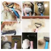 Verzorging hondenborstel verdubbelde haarverwijderingskam en haarverwijderingsgereedschap dat wordt gebruikt om matten te verwijderen en de beste verzorgingsborstel voor huisdieren te verwijderen