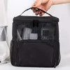 Bolsas de almacenamiento Fashion Cosmetic Pouch Bag Bag Bag Bolsh Mesh Hombres Mujeres Portables Empresas Organización de bolsos
