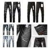 Jeans violet jeans pour hommes denim denim concepteur jean de haute qualité de marque violette jeans en détresse du biker streetwear concepteurs décontractés joggers pantalon vintage