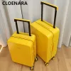 Luggage COLENARA 20"24"26"29 Inch The New Suitcase Universal Aluminum Frame Trolley Case with Portable Boarding Code Box Ladies Luggage