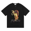 summer rhude tshirt niche beauty trend Los Angeles RHUDE tiger high-definition printed short sleeved T-shirt trendy brand mens womens loose fitting 7JNW