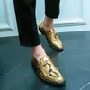 Chaussures décontractées pour hommes Slip-On Outdoor Flacs's's Business Cuir Fashion Locage confortable Men de style britannique