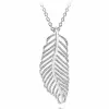 Colliers 100% 925 Cœur de découpe de feuilles de chêne en argent sterling avec une vie majestueuse comme un collier de plumes