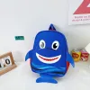 Ryggsäckar Creative 3D Shark Book Bag Cartoon Cute Kindergarten Elementary School Ryggsäck Leisure Snack Storage Bag