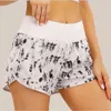 Lulumon Shorts Sommer gedruckt für Frauen Anti Blendung Thin Style Schnell trocknen lässige Sportarten Running Fitness Shorts Yoga