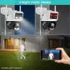 Kameror 8MP 4K Dual Lens WiFi PTZ Camera Live Dual Screen AI Auto Tracking Human Detection Outdoor IP Camera Video Surveillance Camera