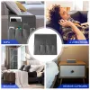 Väskor Filt Bedside Storage Organizer Fåtölj Caddy Remote Control Holder For Couch Recliner Armest Organizer med 7 Pocket Storage