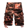 Shorts de fret masculin Camouflage de mode d'été Multi-poche Homme Shorts décontractés Pantalones Cortos Men Casual Loose Wear 240416